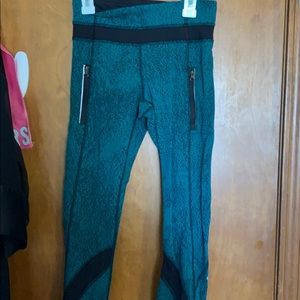 lululemon 7/8 crop leggings TEAL
